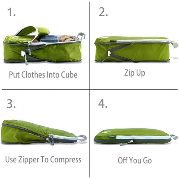 Compression Packing Cubes Set, Ultralight Expandable Travel Packing Organizers - Picture 2 of 8